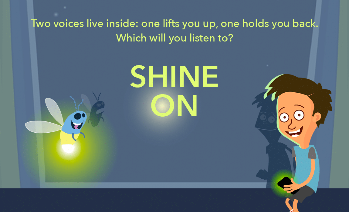 Shine on Desktop with text